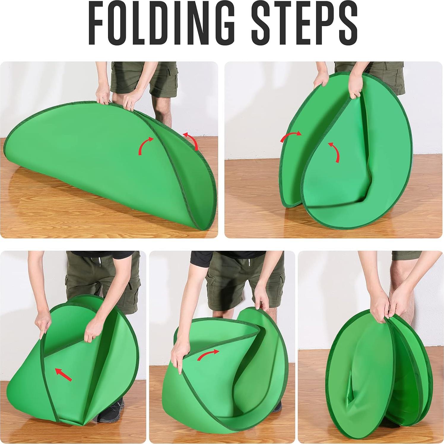 Fondo Verde Portátil CoosBonfik 142 cm Chroma Key para Sillas