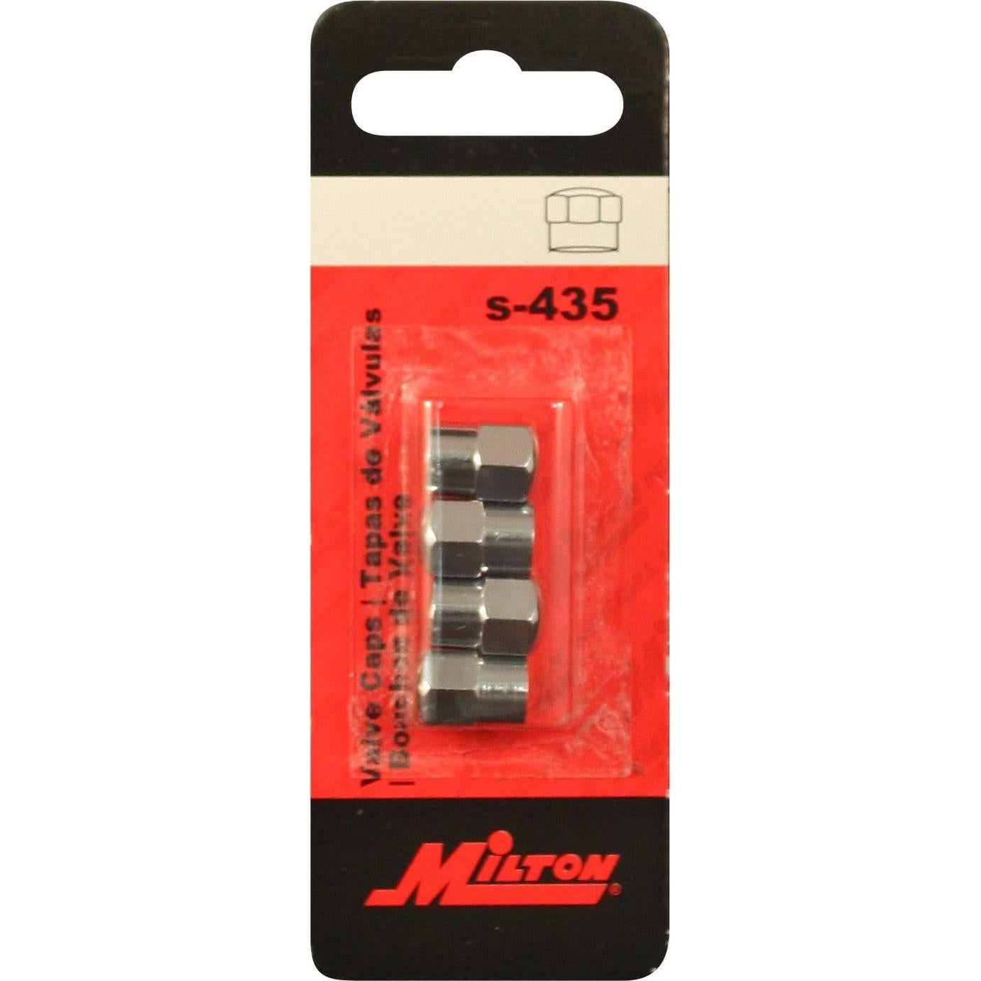 Tapa de Válvula Hexagonal Milton S-435 - Paquete de 4 Unidades