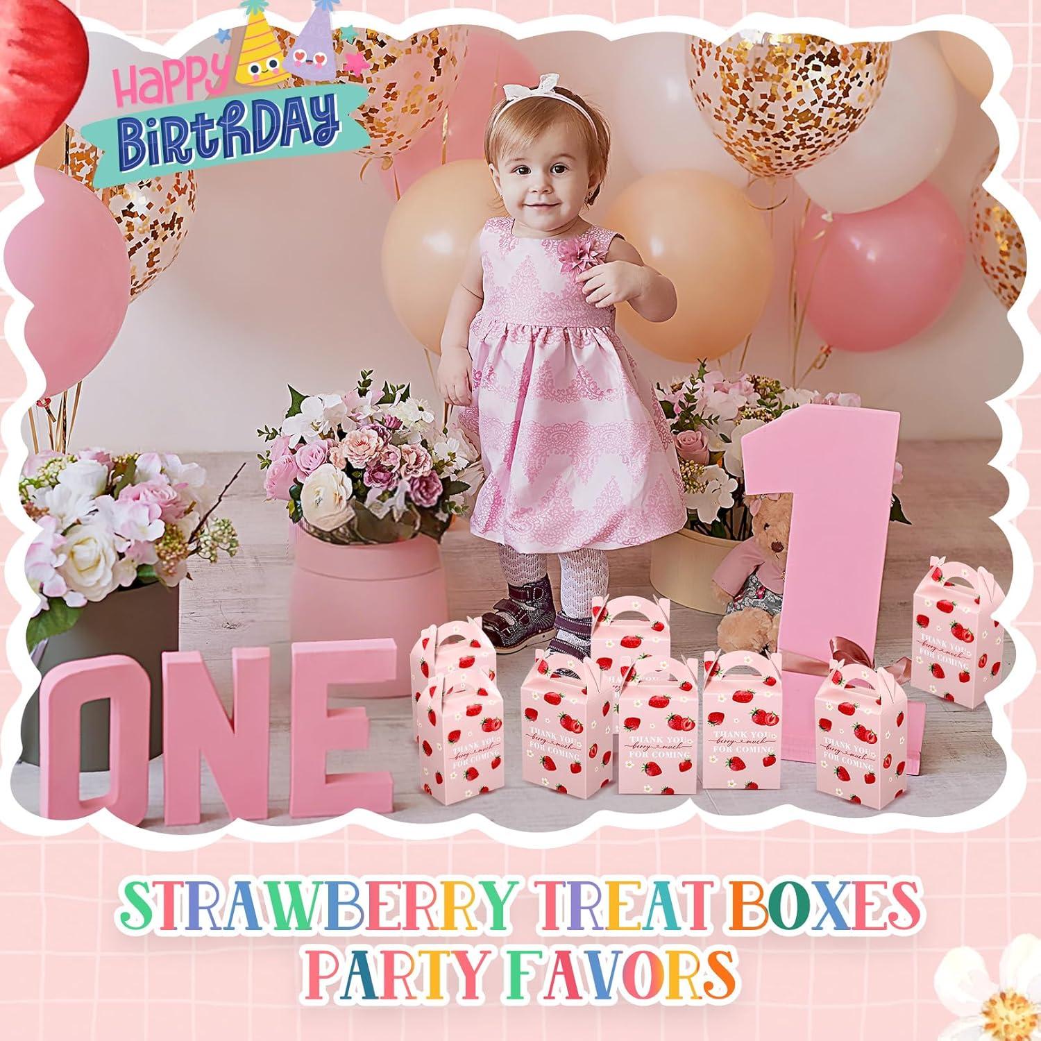 Cajas de Regalo de Fresa Rosa Sinload - 24 Unidades 9x16x12cm