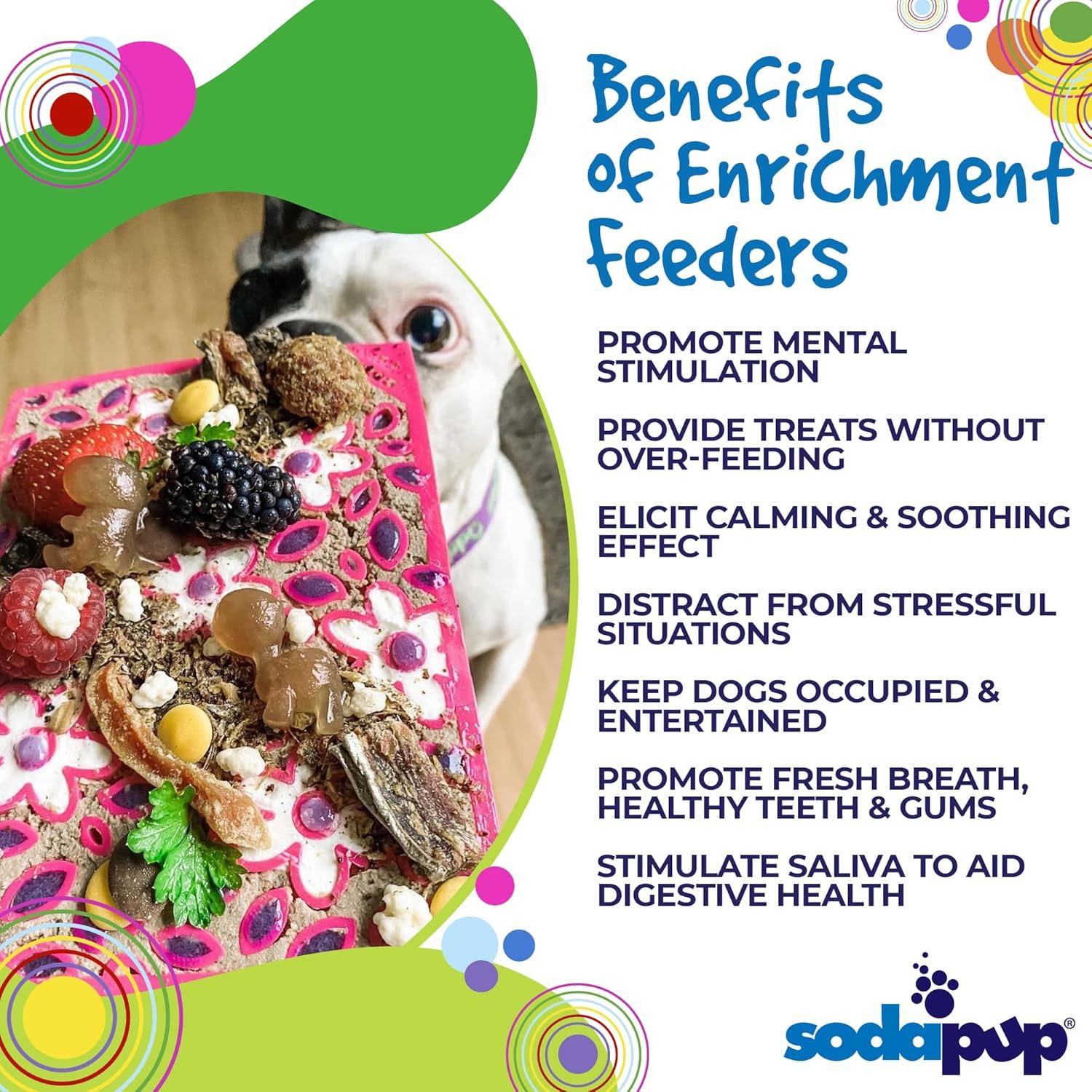 Alimentador de Lamer SodaPup Flower Power Pequeño 12.7x17.8cm