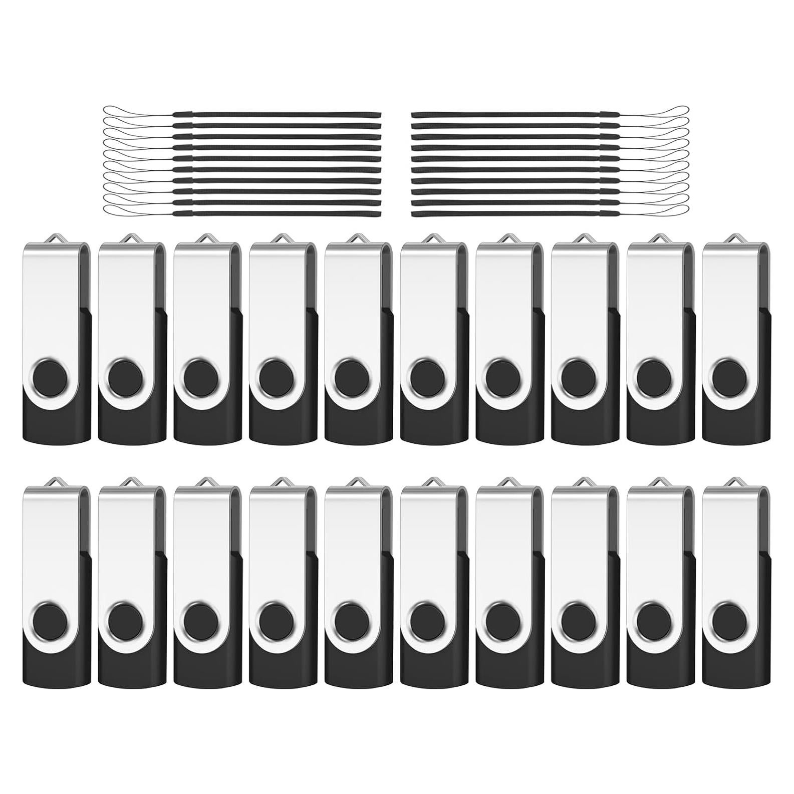 Pendrive USB 2.0 AreTop 20 Unidades 256MB Metálico Negro