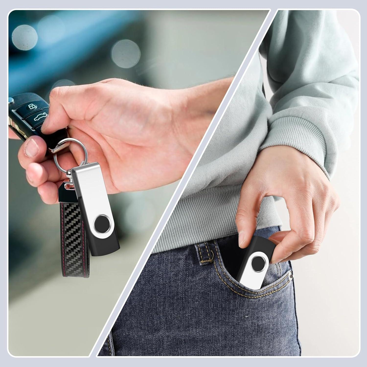 Pendrive USB 2.0 AreTop 20 Unidades 256MB Metálico Negro