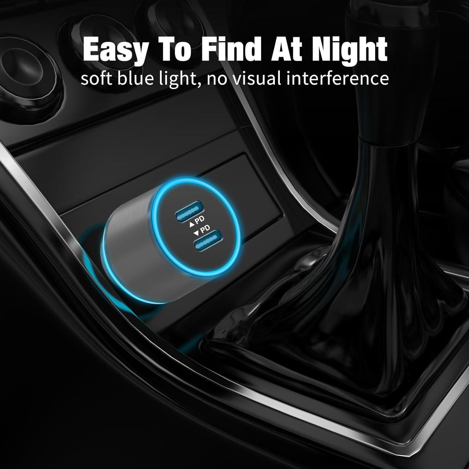 Cargador de Coche USB C Rápido Cluvox 40W Doble Puerto 20W