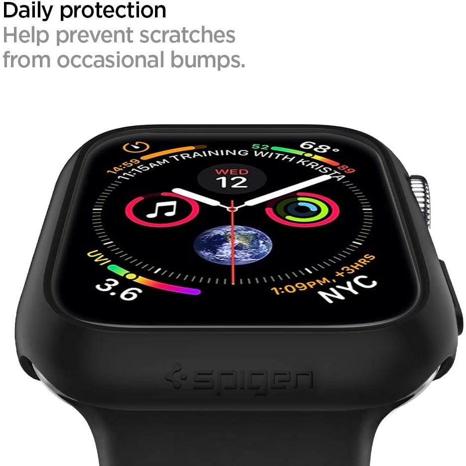 Funda delgada Spigen para Apple Watch 44mm Series SE2/6/5/4 - Negro