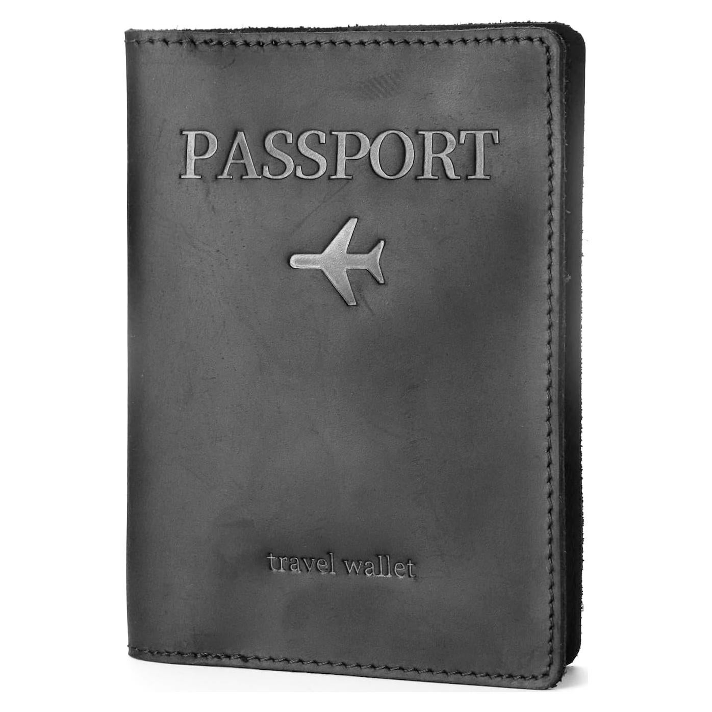 Portafolio de Pasaporte y Cartera de Viaje AGBIADD Negro con RFID