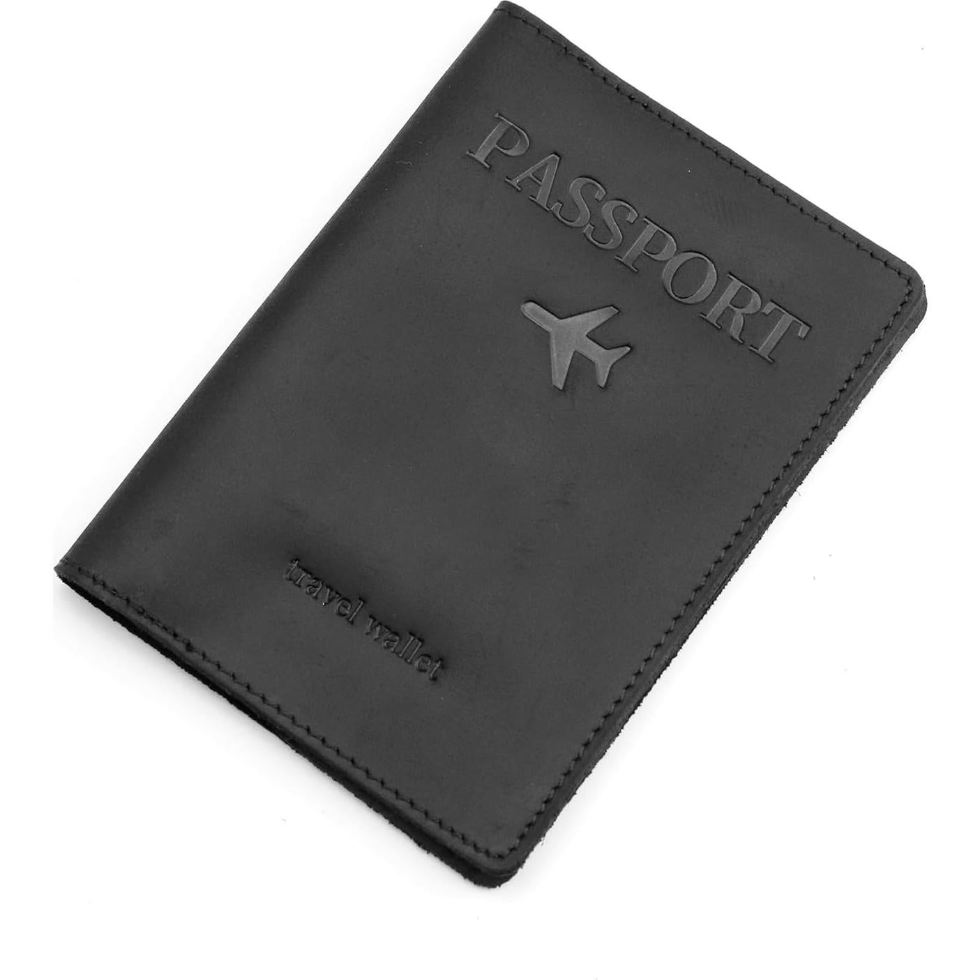 Portafolio de Pasaporte y Cartera de Viaje AGBIADD Negro con RFID