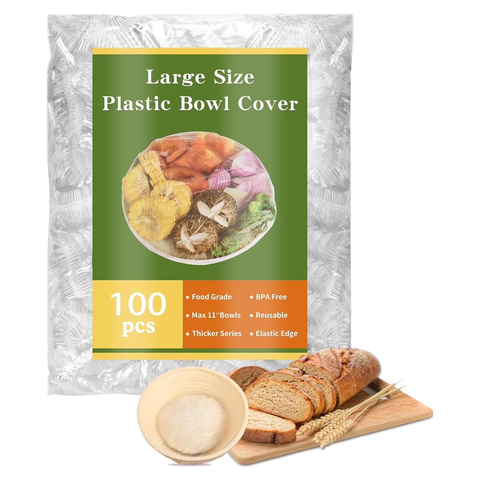 100 Cubiertas de Tazón Elásticas RXRRXR para Alimentos