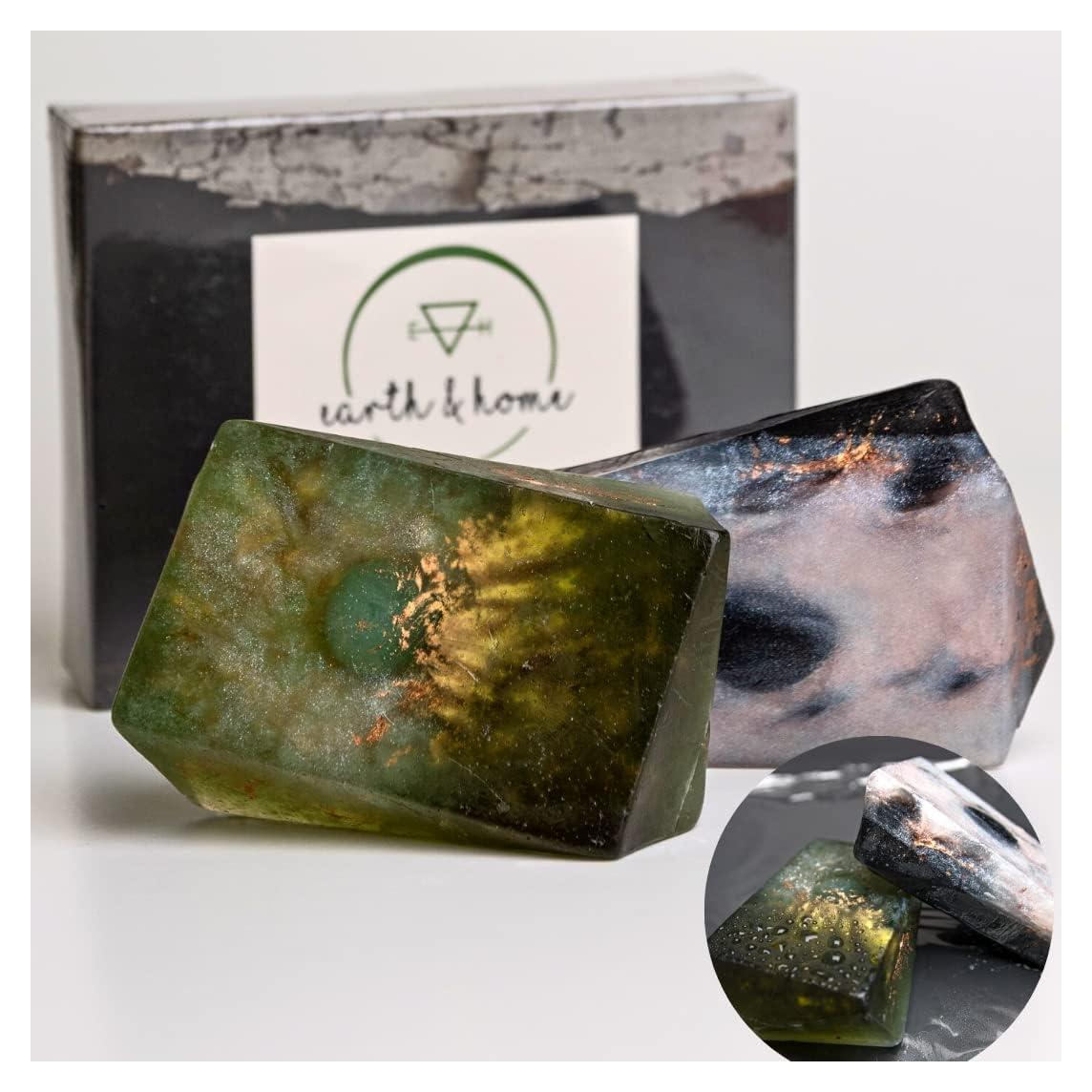 Juego de Jabones de Roca Tierra y Hogar - Aromatizados con Cristales