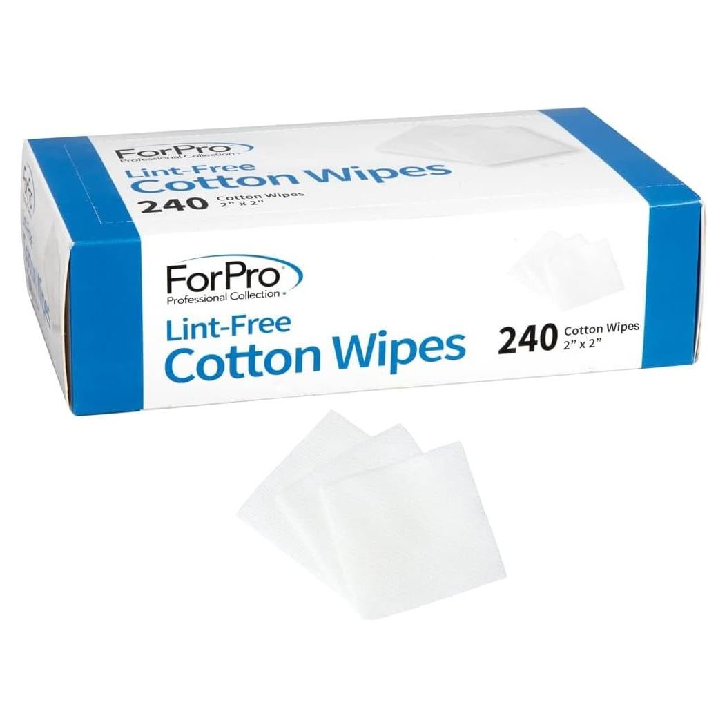 Toallitas de Algodón Sin Pelusa ForPro 240 Unidades 5x5 cm