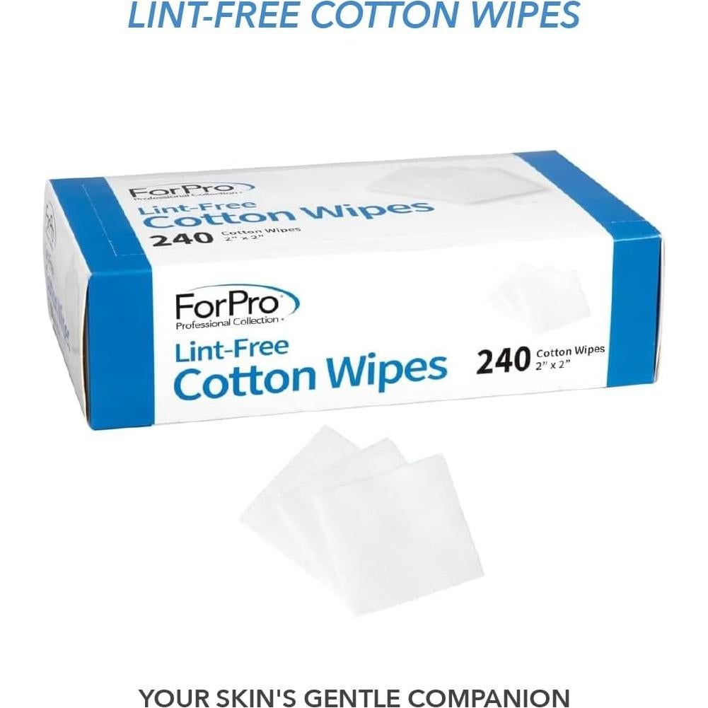 Toallitas de Algodón Sin Pelusa ForPro 240 Unidades 5x5 cm