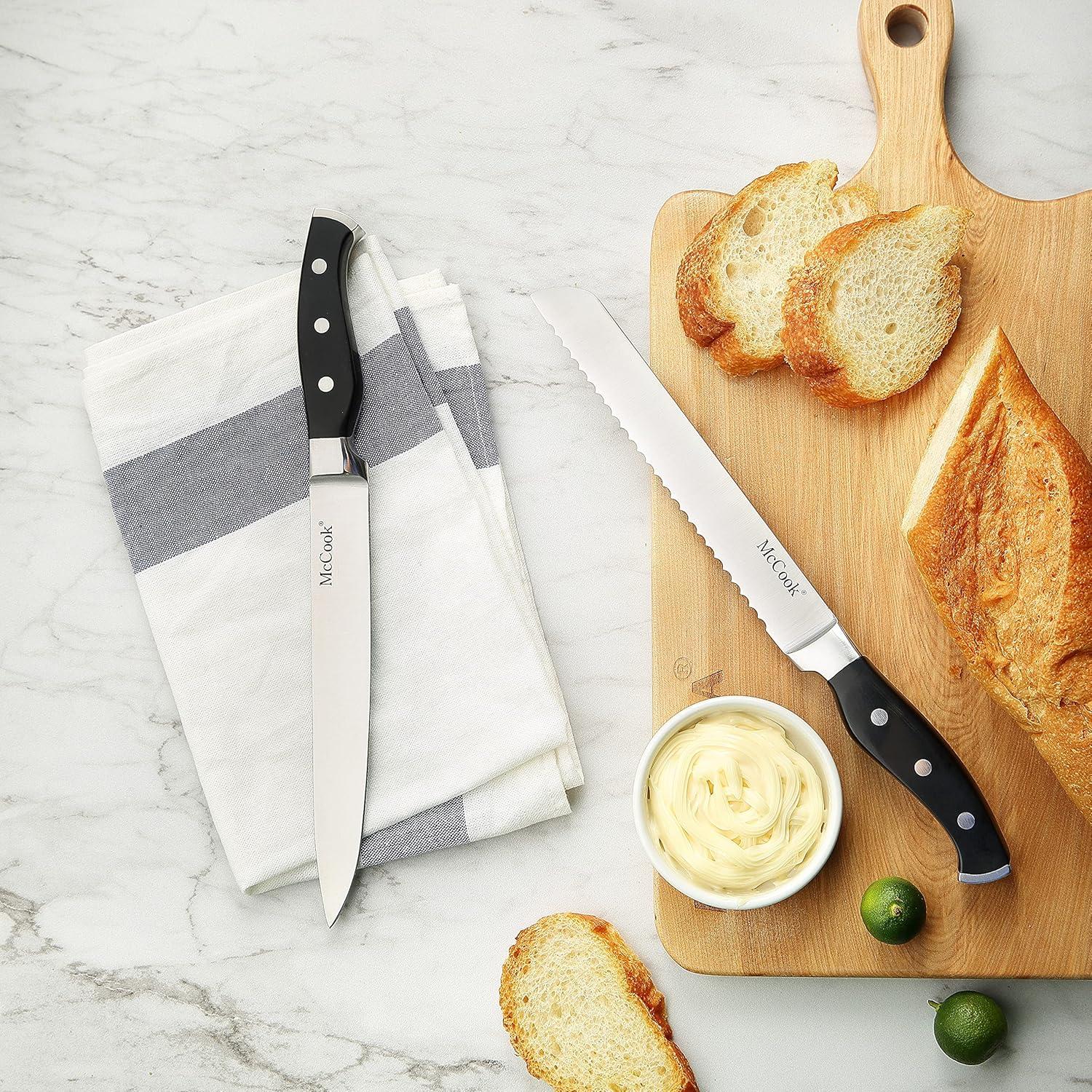 Conjunto de cuchillos McCook 20 piezas forjados acero inoxidable