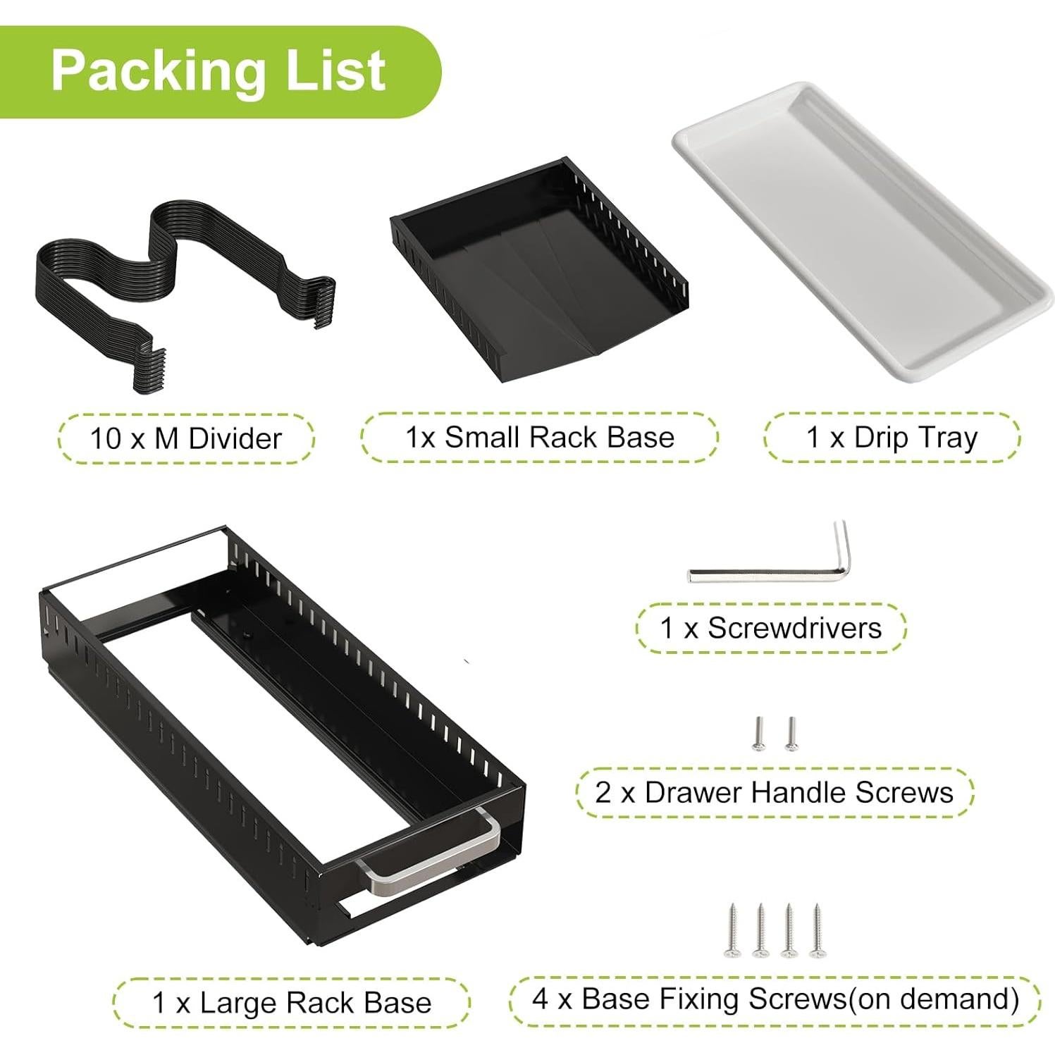 Organizador de Ollas y Sartenes Expandible Fovkdcvw Negro 2PC