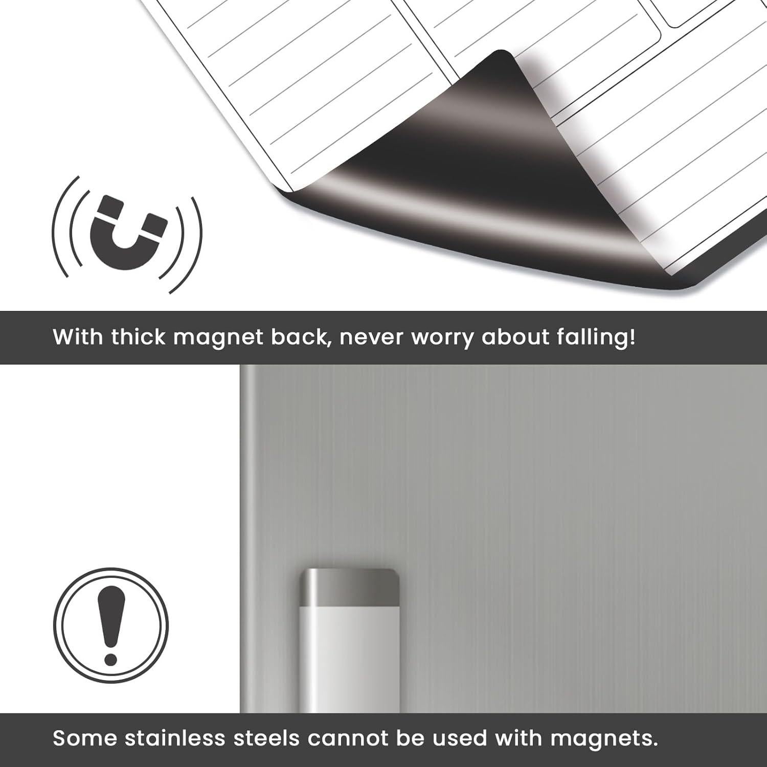 Planificador Magnético Semanal ALEZEL 33x25.4cm con 4 Marcadores