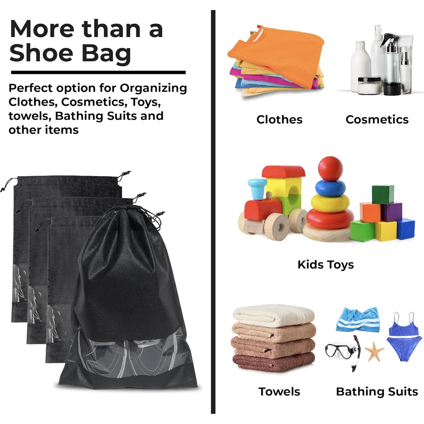 Bolsa Organizadora de Zapatos SPLANDIN - 12 Unidades, Negro