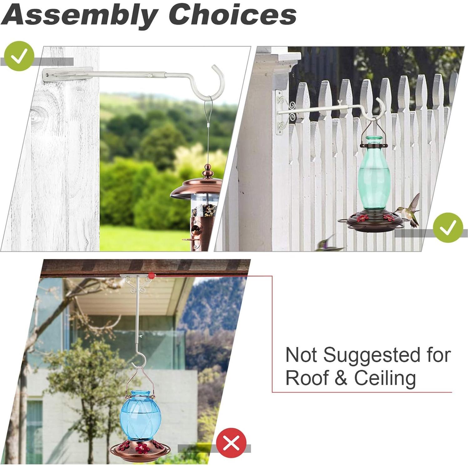 Soporte Ajustable para Comederos de Aves BOLITE 40-61 cm Blanco