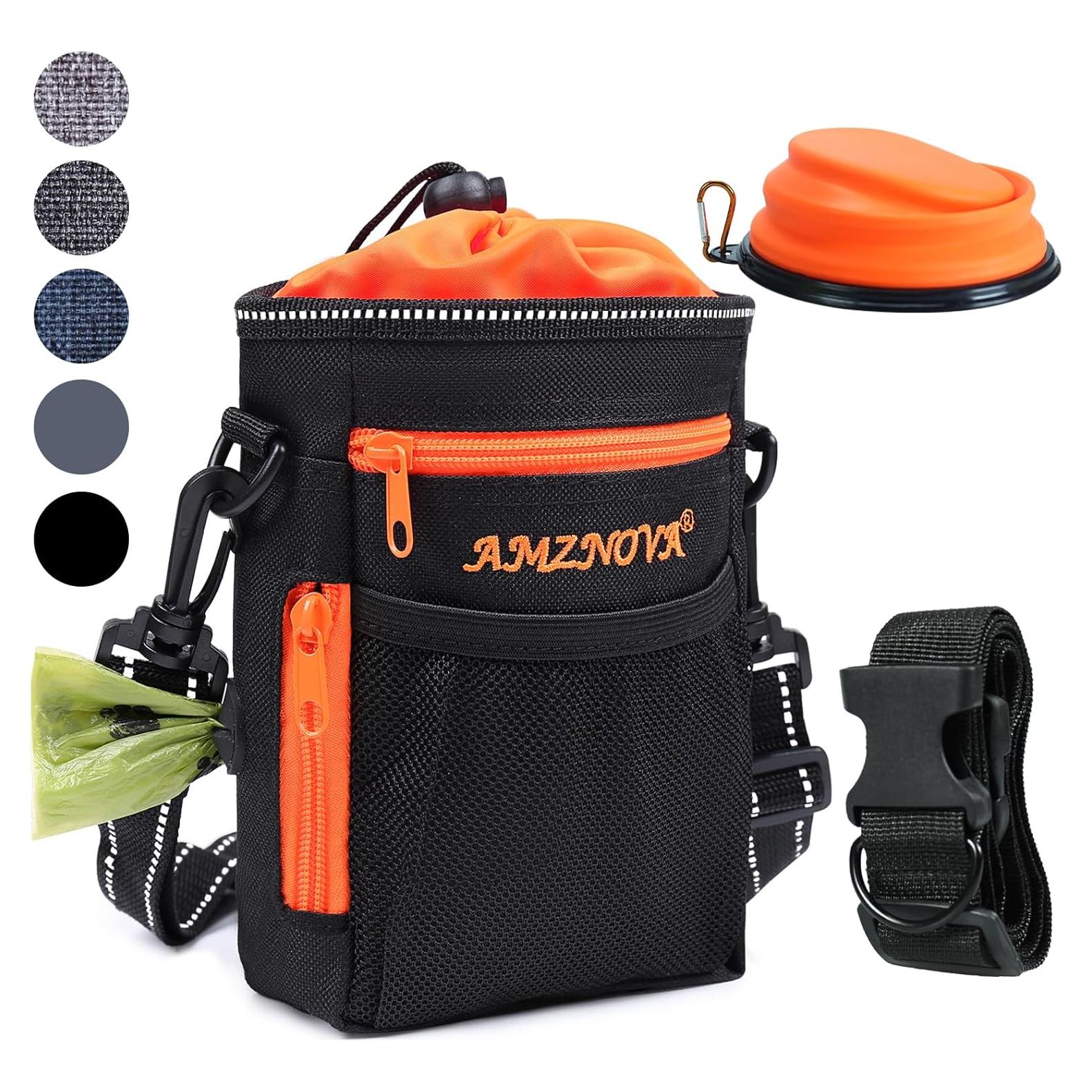 Bolsa de Golosinas para Perros AMZNOVA Negra, Gran Capacidad