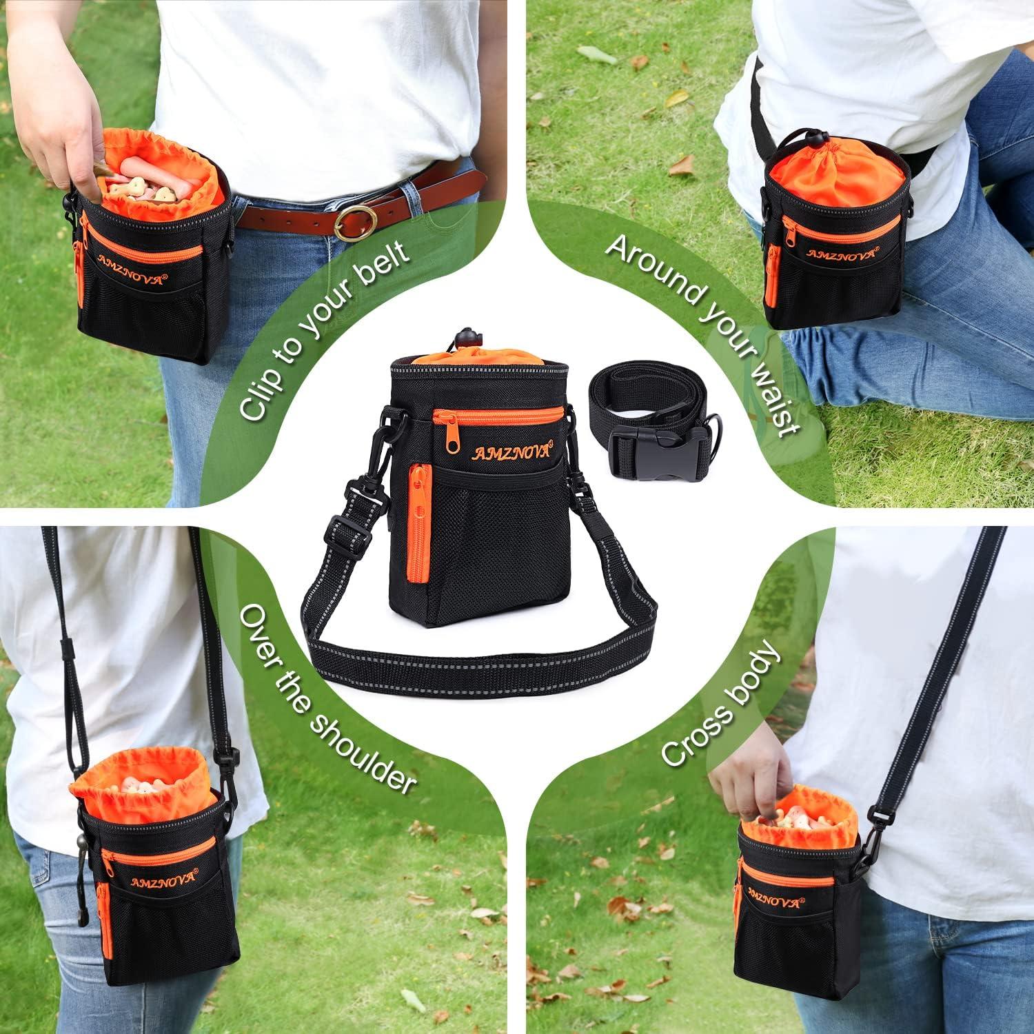 Bolsa de Golosinas para Perros AMZNOVA Negra, Gran Capacidad