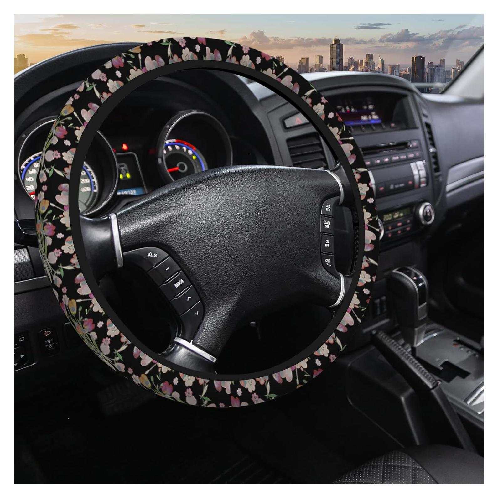 Cubierta de Volante Universal 15" Neopreno Flor Abstracta SISROW