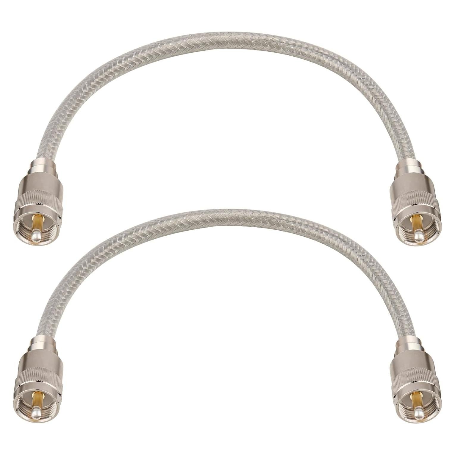 Cable Coaxial RG8X 30.48cm MOOKEERF PL259 Macho a Macho