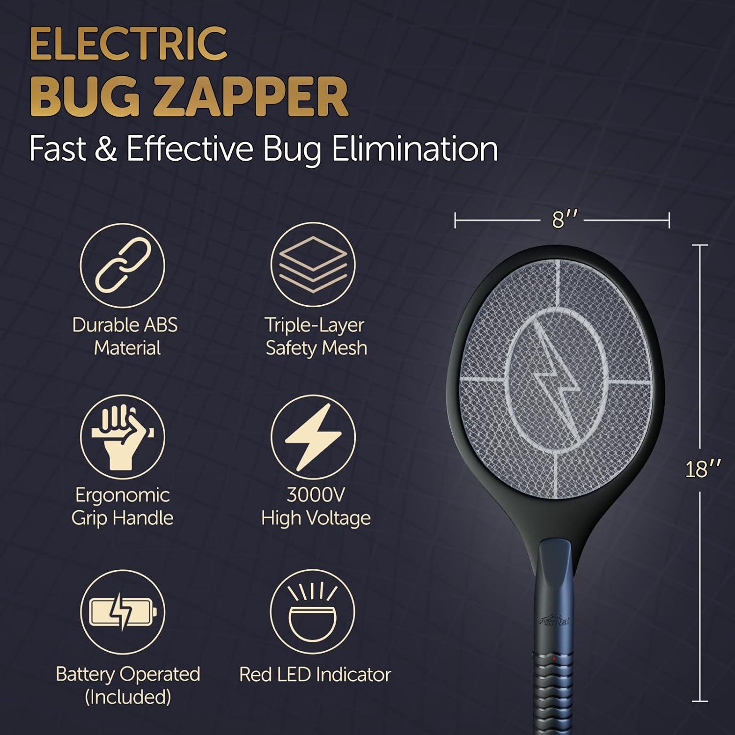 Raqueta Eléctrica para Insectos ASISNAI - Zapper de Moscas y Zancudos