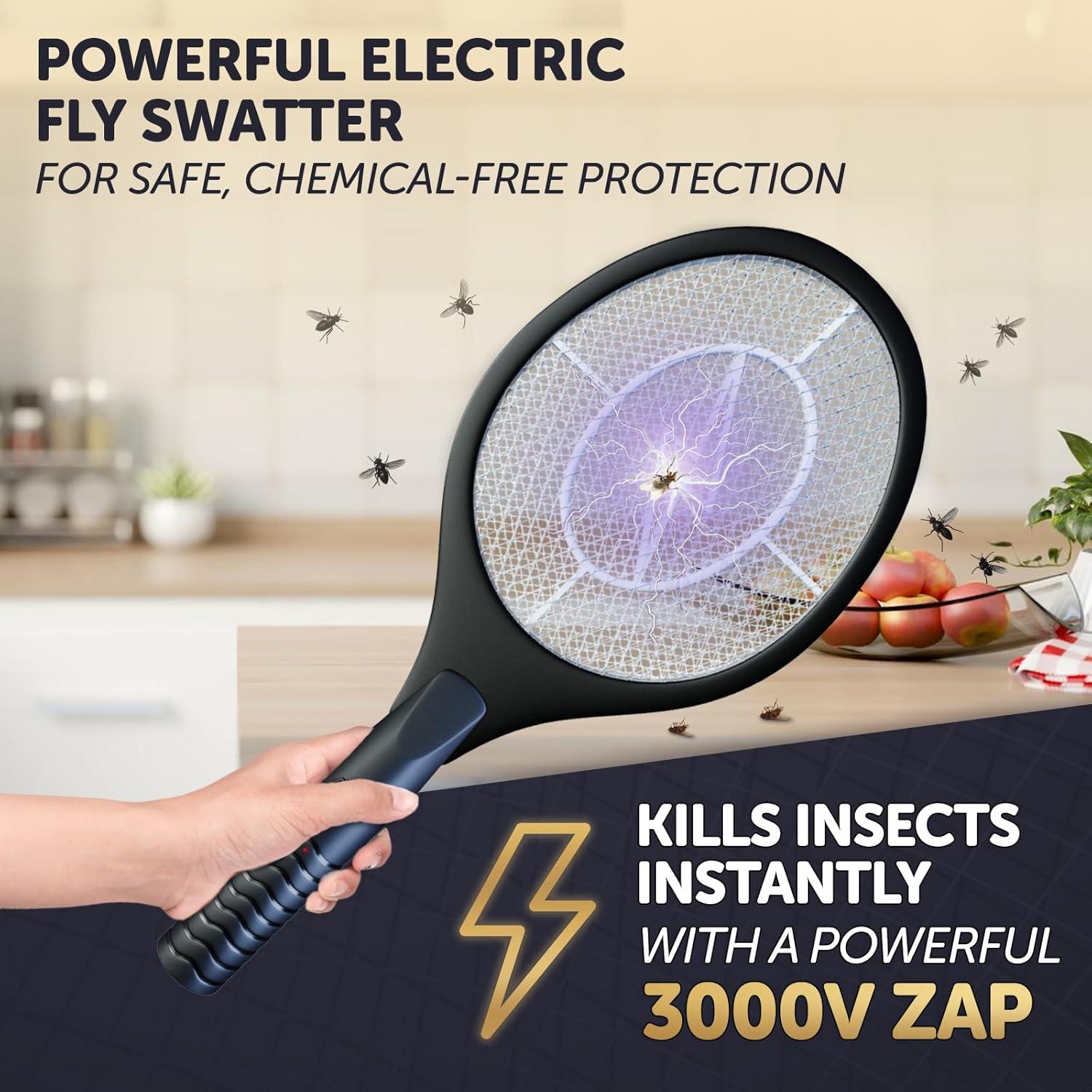 Raqueta Eléctrica para Insectos ASISNAI - Zapper de Moscas y Zancudos