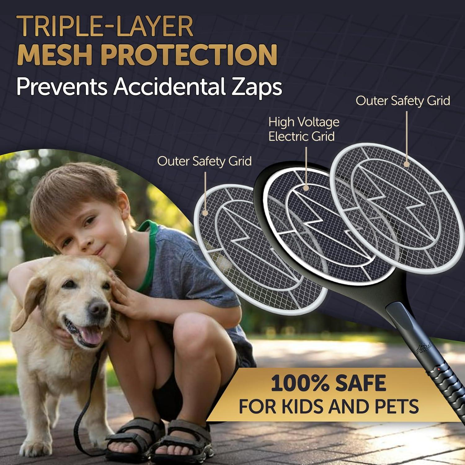 Raqueta Eléctrica para Insectos ASISNAI - Zapper de Moscas y Zancudos