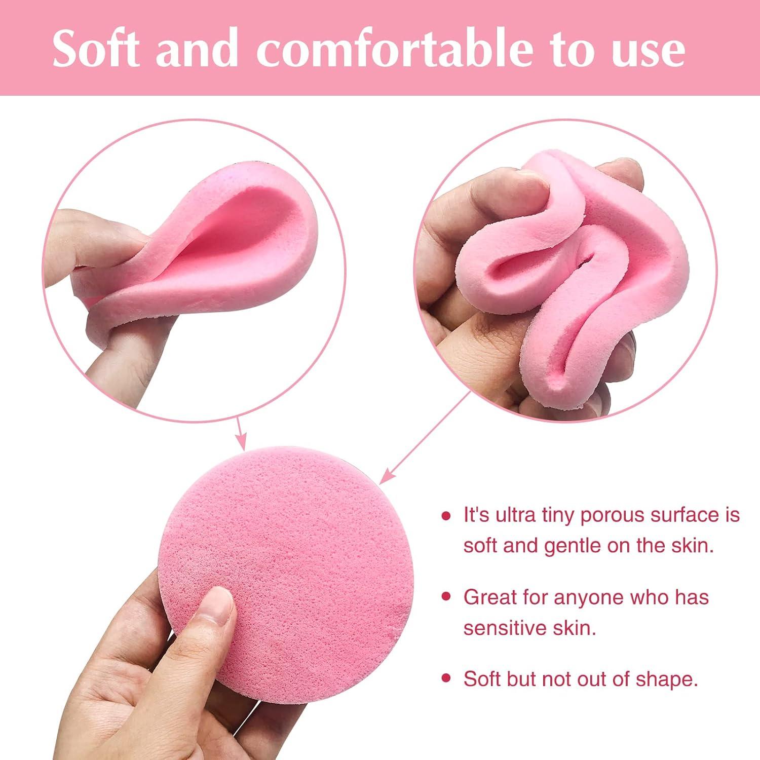 120 Esponjas Faciales Comprimidas Woozettn - Rosa y Amarillo