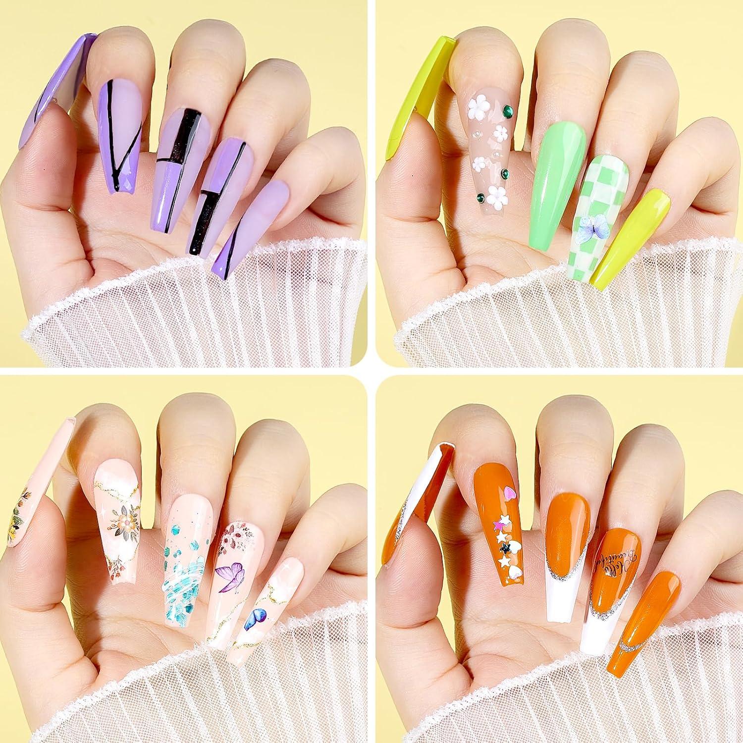 Kit de Uñas Postizas Teenitor - 600 Consejos Transparentes y Accesorios