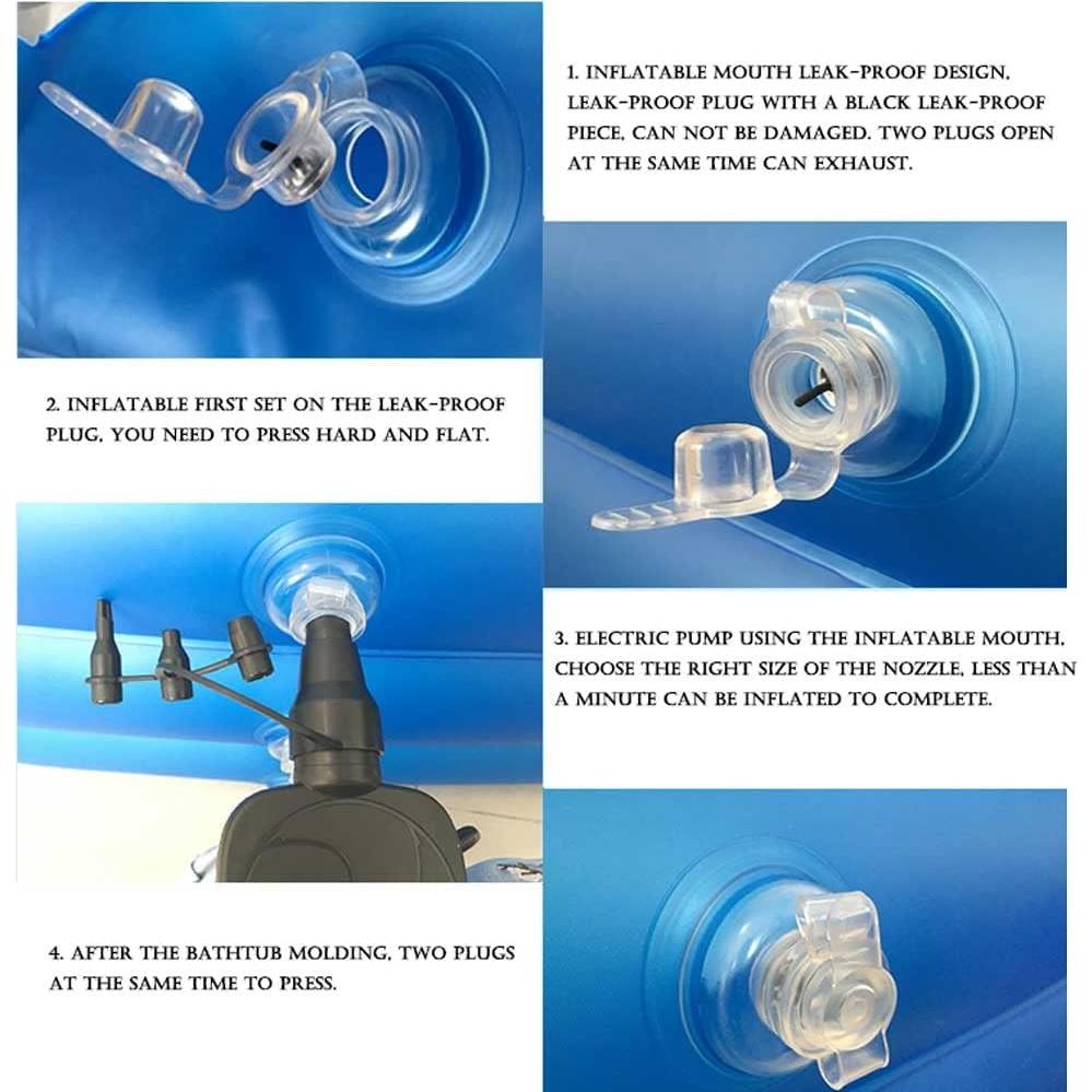 Bañera Inflable Doble Bidesen 160x120cm con Bomba y Almohada