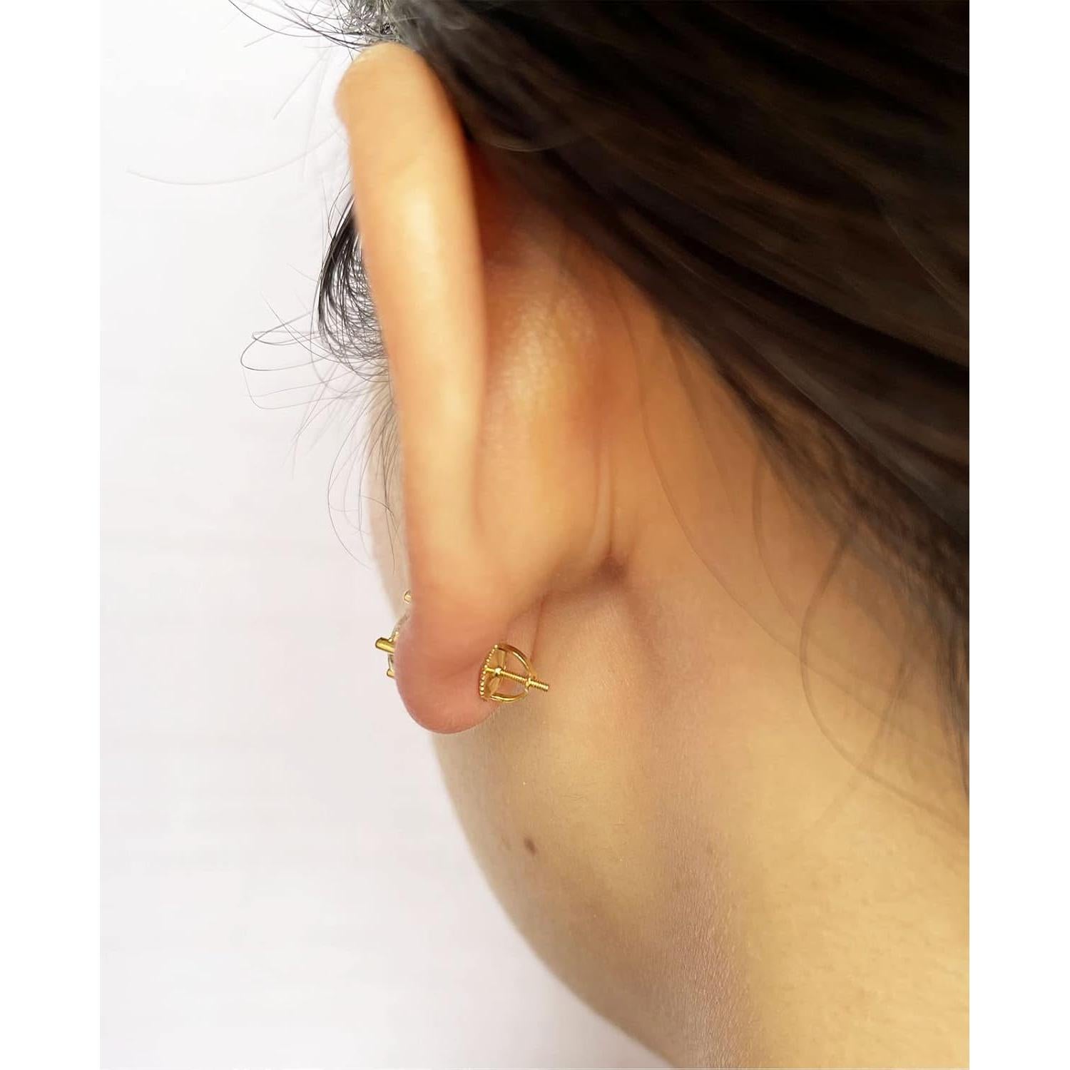 Aretes de Repuesto DELECOE 925 Plata Esterlina Oro Hipoalergénico