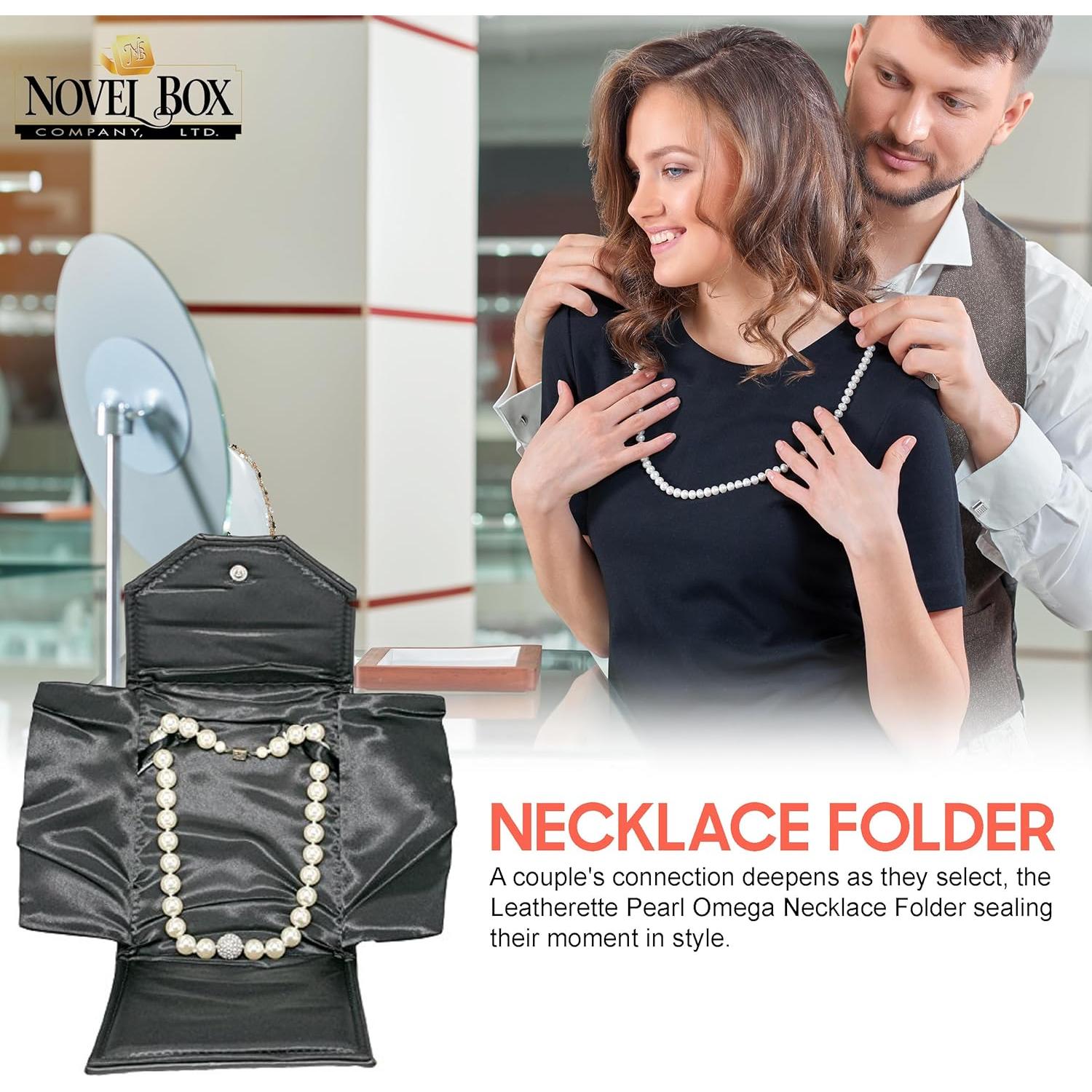 Carpeta de exhibición de collar Novel Box 17.78x12.7 cm Negro