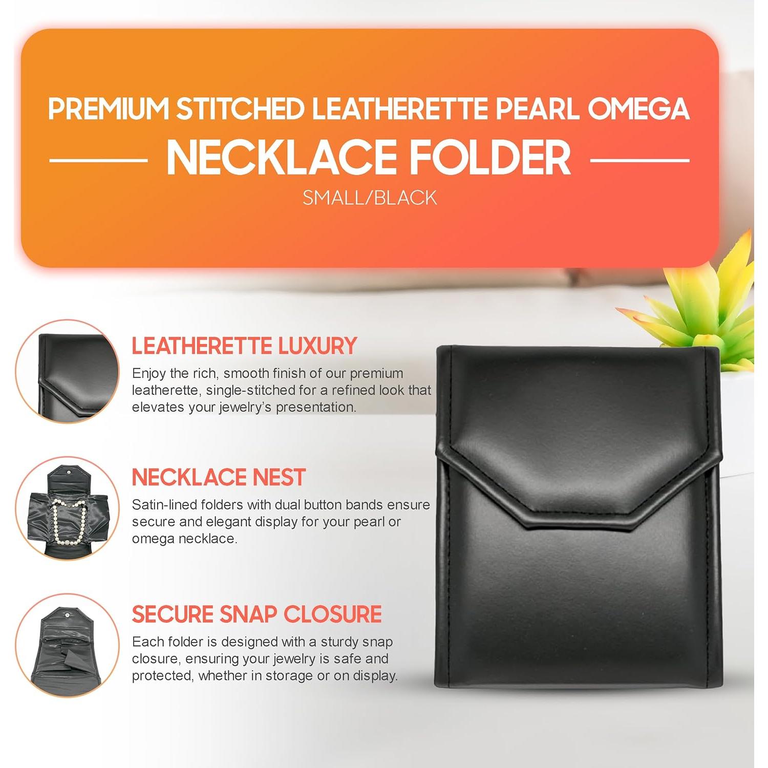 Carpeta de exhibición de collar Novel Box 17.78x12.7 cm Negro