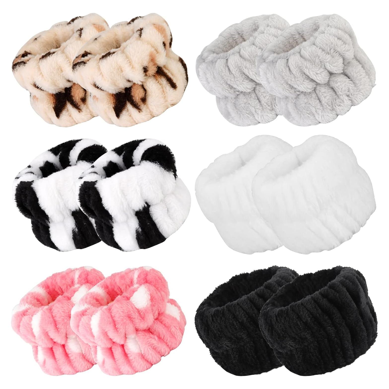 6 Pares de Muñequera Absorbente WHAVEL para Spa y Maquillaje