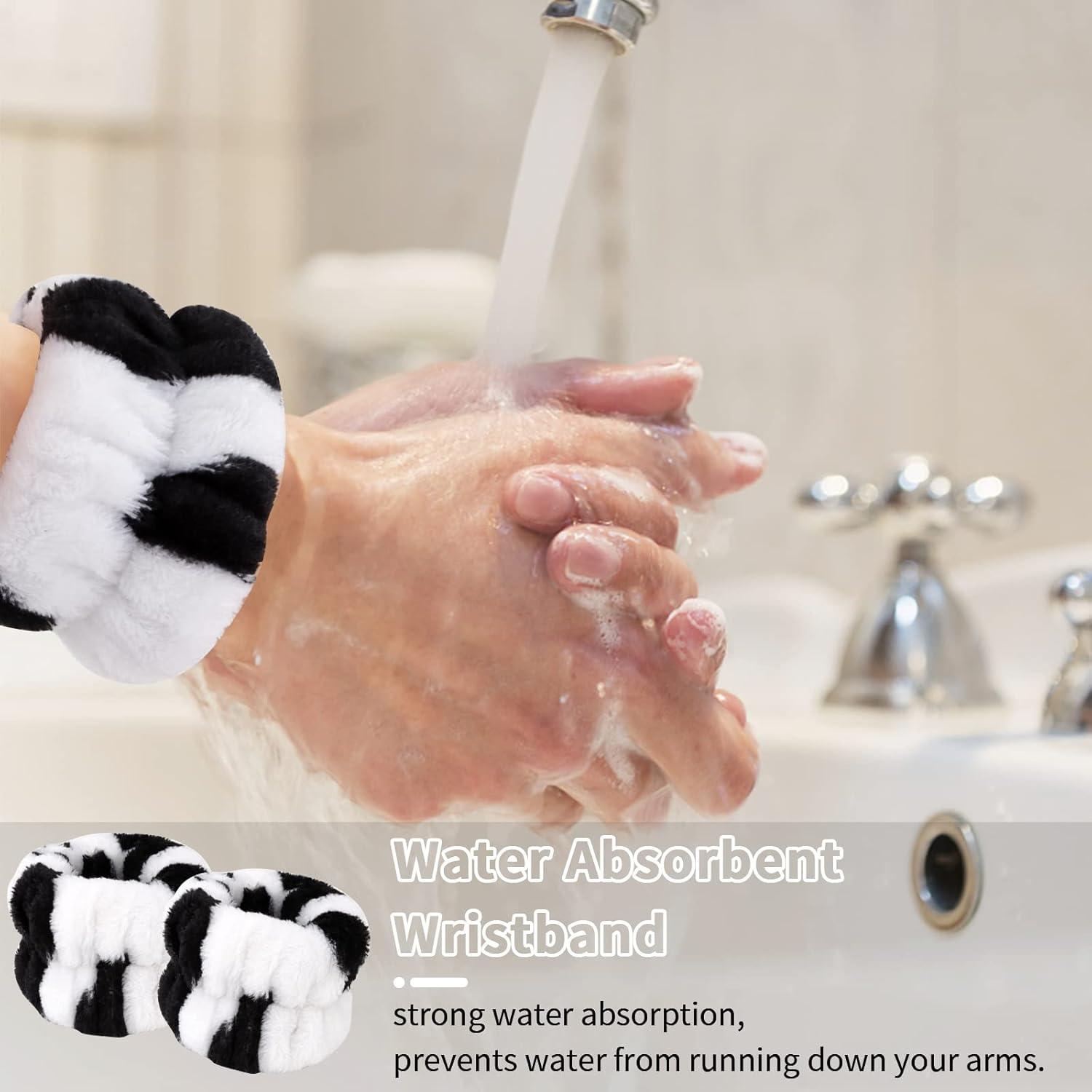 6 Pares de Muñequera Absorbente WHAVEL para Spa y Maquillaje