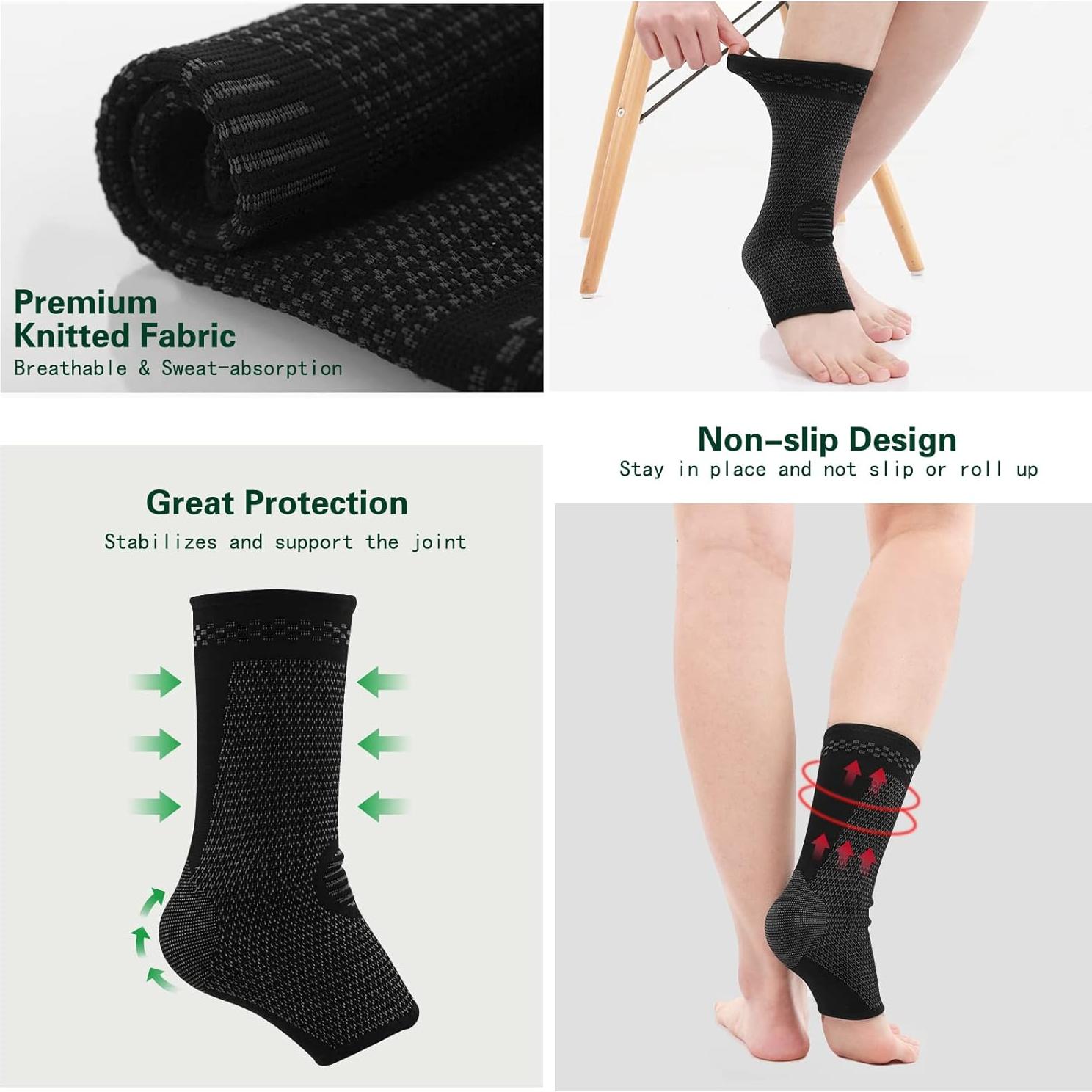 Soporte de Tobillo FYY D-769 - Compresión, Negro, Pequeño