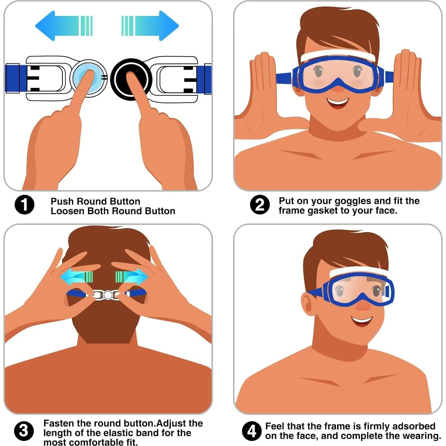 Gafas de Natación Braylin Adulto 2-Pack Anti-vaho UV