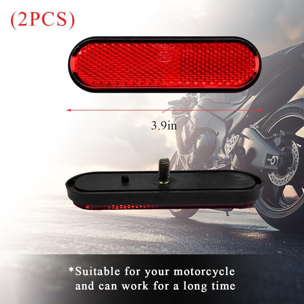 Reflectores de Motocicleta Yourkar 2 Pcs Rojo Elíptico L