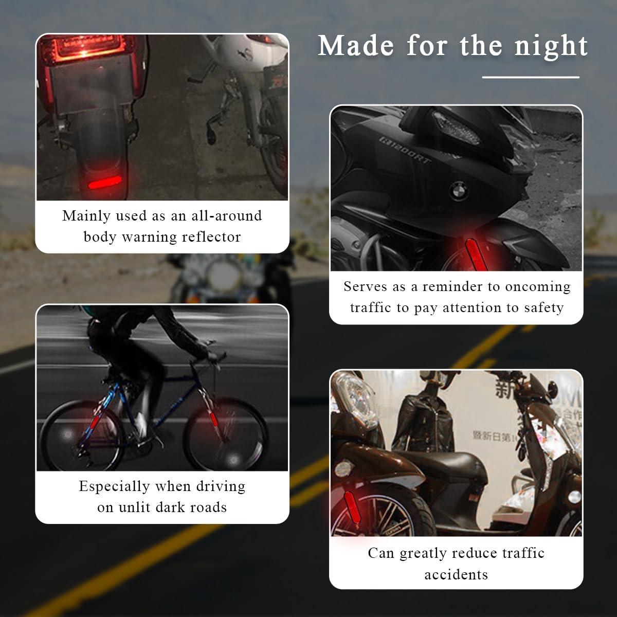 Reflectores de Motocicleta Yourkar 2 Pcs Rojo Elíptico L