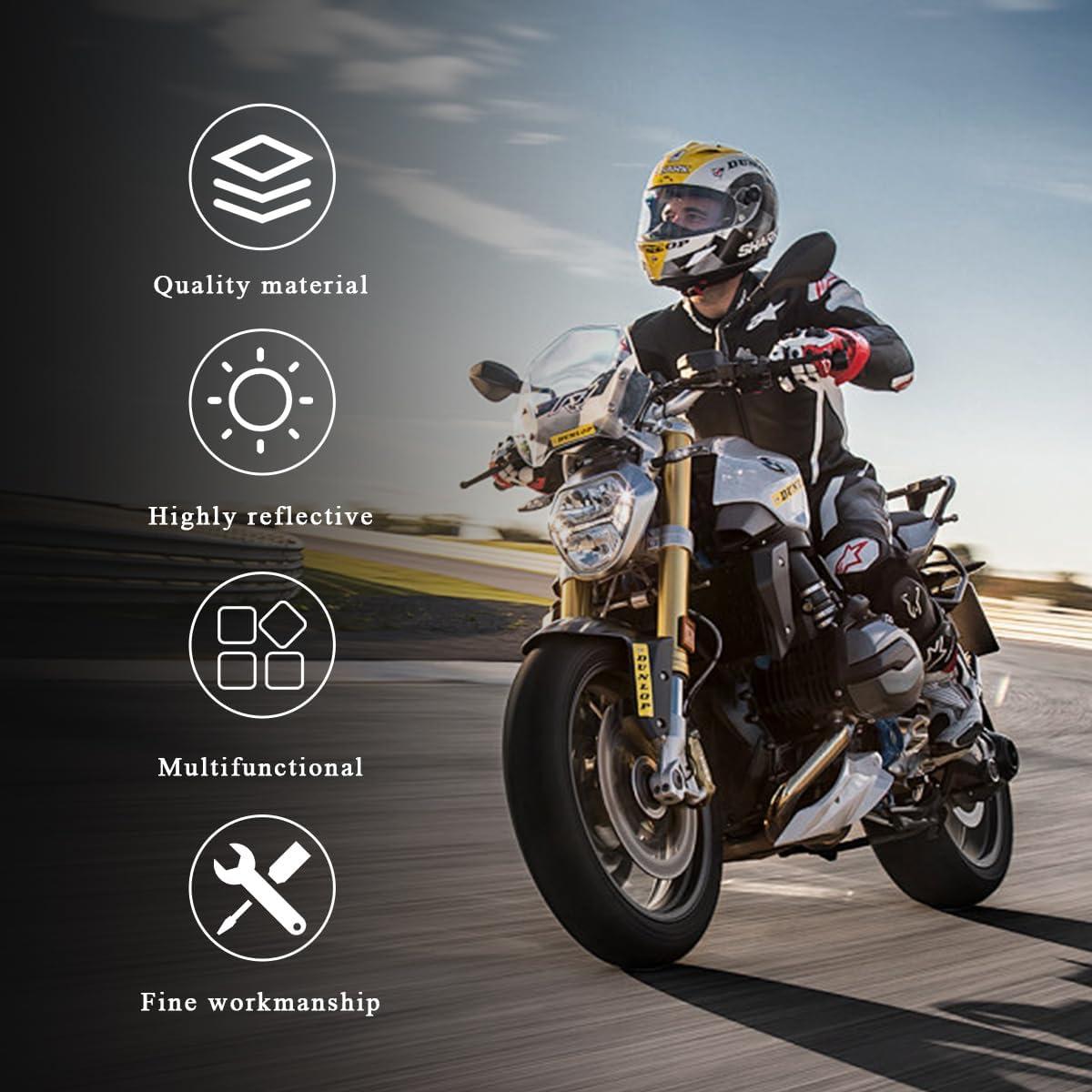 Reflectores de Motocicleta Yourkar 2 Pcs Rojo Elíptico L