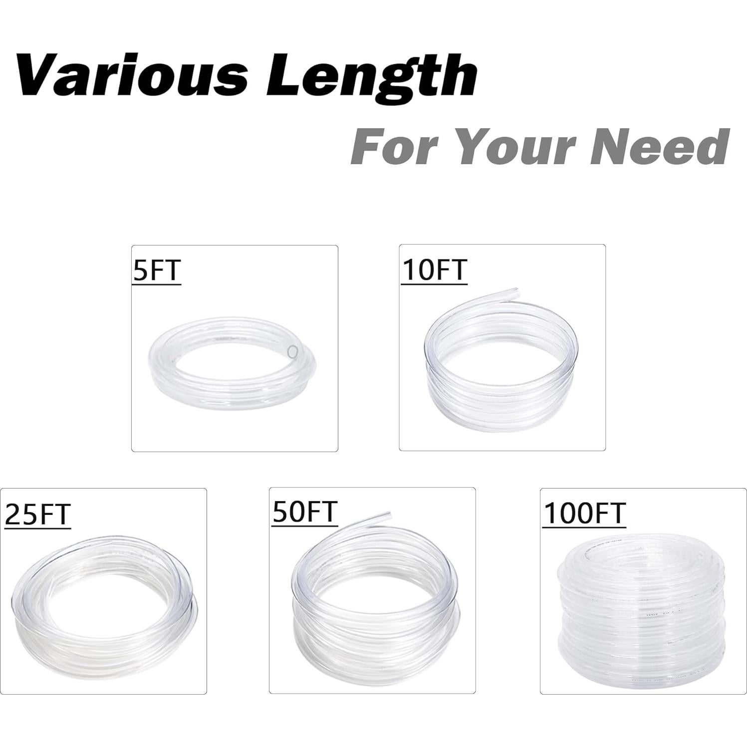 Tubo de Vinilo Transparente DAVCO 1" ID 5 Pies PVC Flexible