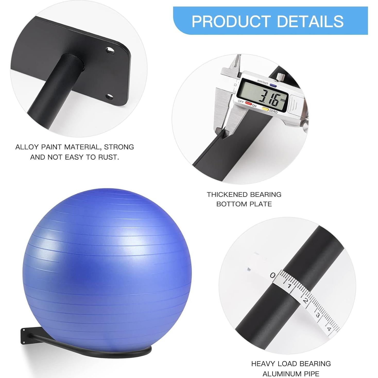 Soporte de Pared para Pelotas de Medicina XIAO PEI 42.2 cm