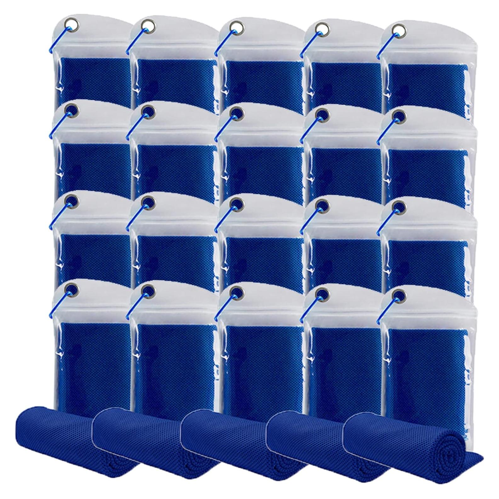 Paquete de 20 Toallas Enfriadoras immoono 101.6x30.5 cm Microfibra