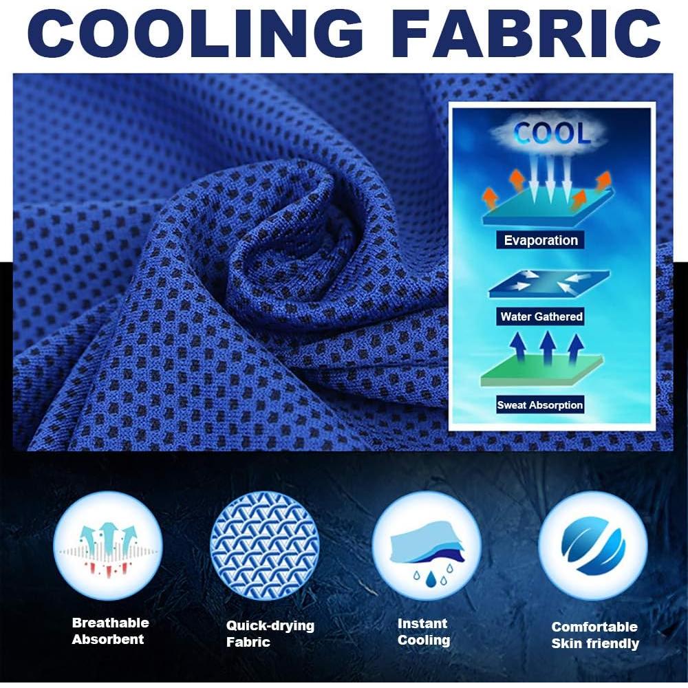 Paquete de 20 Toallas Enfriadoras immoono 101.6x30.5 cm Microfibra