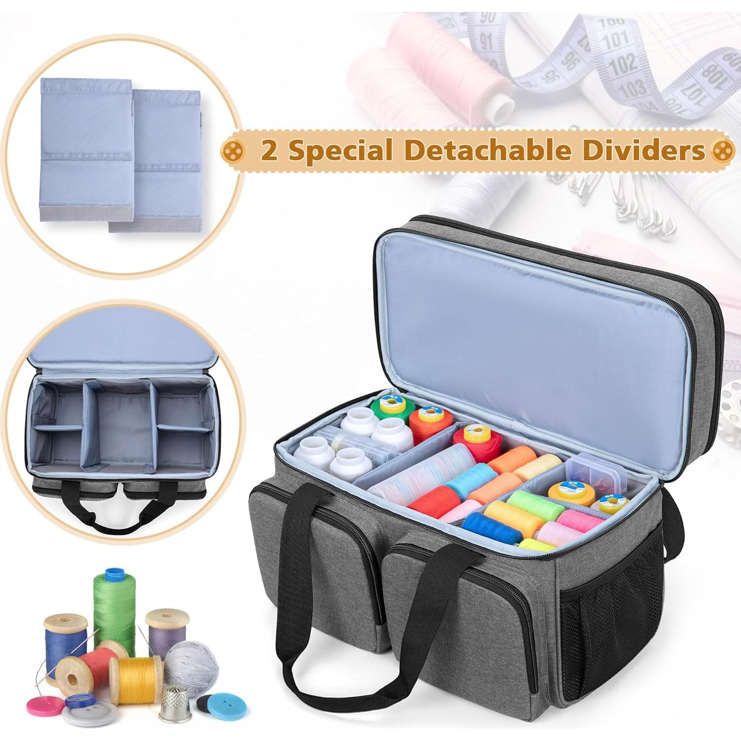 Bolsa Organizadora de Costura BAFASO Grande con Estuche Gris