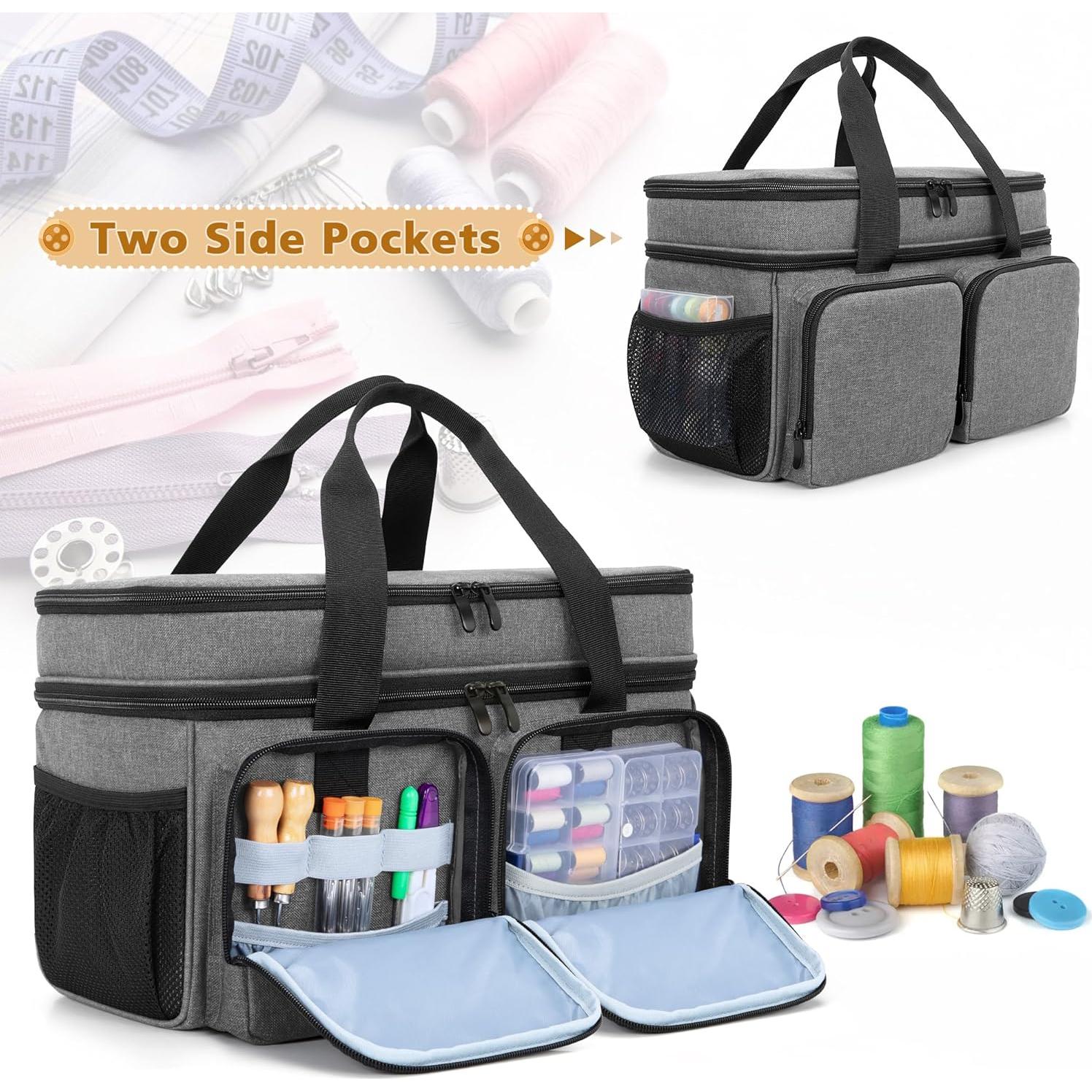 Bolsa Organizadora de Costura BAFASO Grande con Estuche Gris