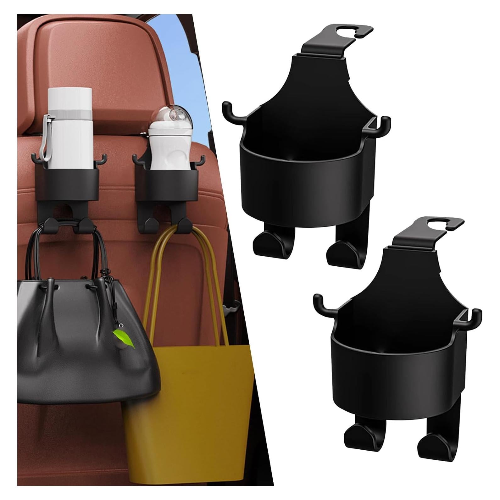 Organizador de reposacabezas Yumfugu 2 PCS negro 3 en 1