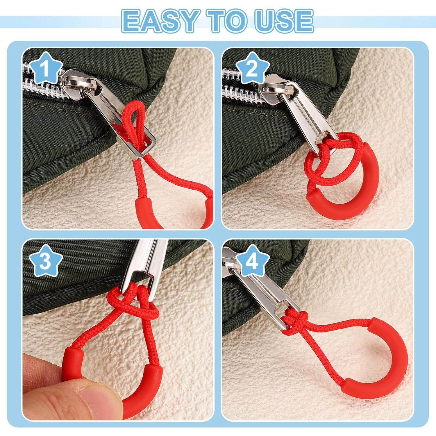 Tiradores de Cremallera uxcell 8Pcs Reemplazo Negro 63.5mm