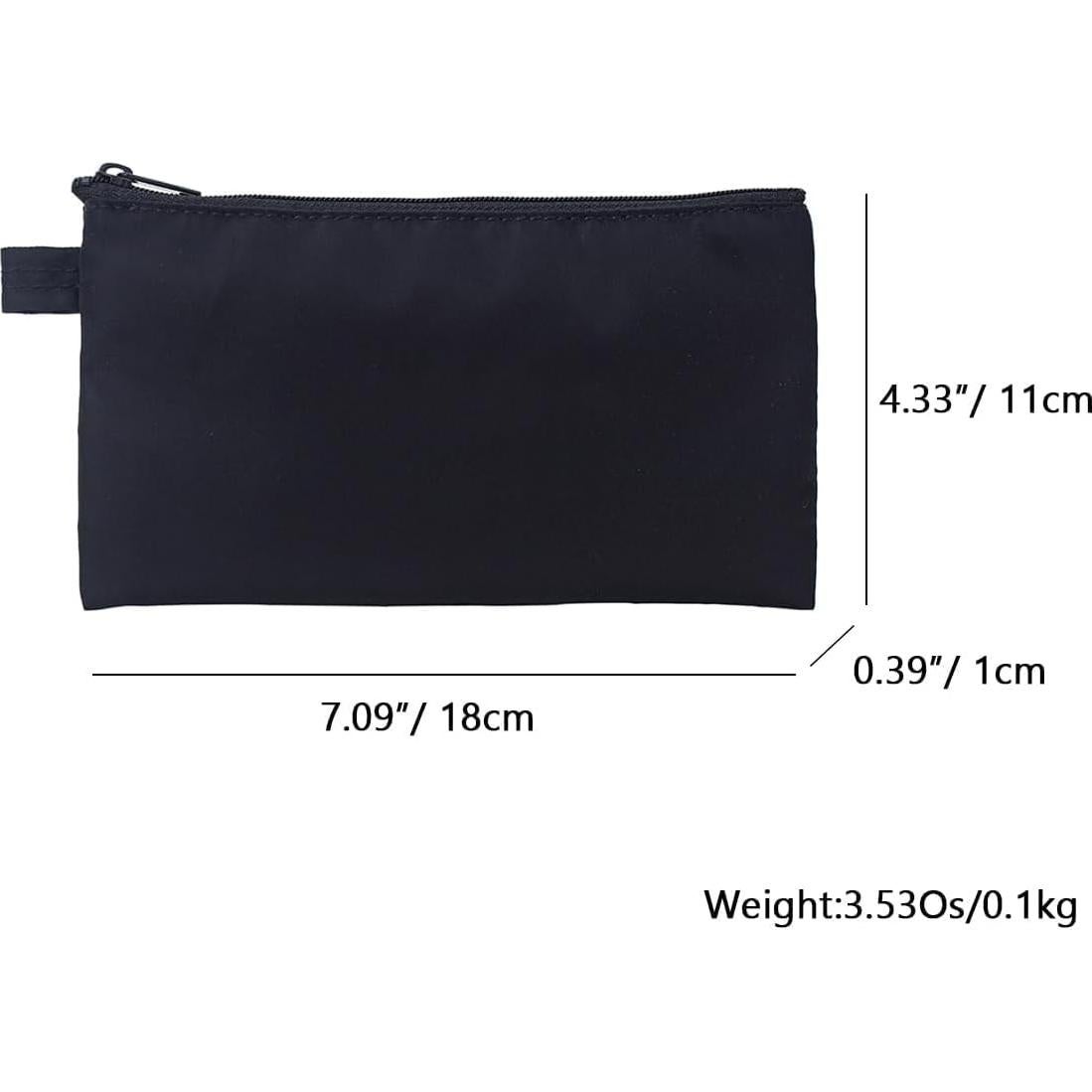 Cartera YONBEN de Nylon Impermeable para Dinero y Monedas - Negro