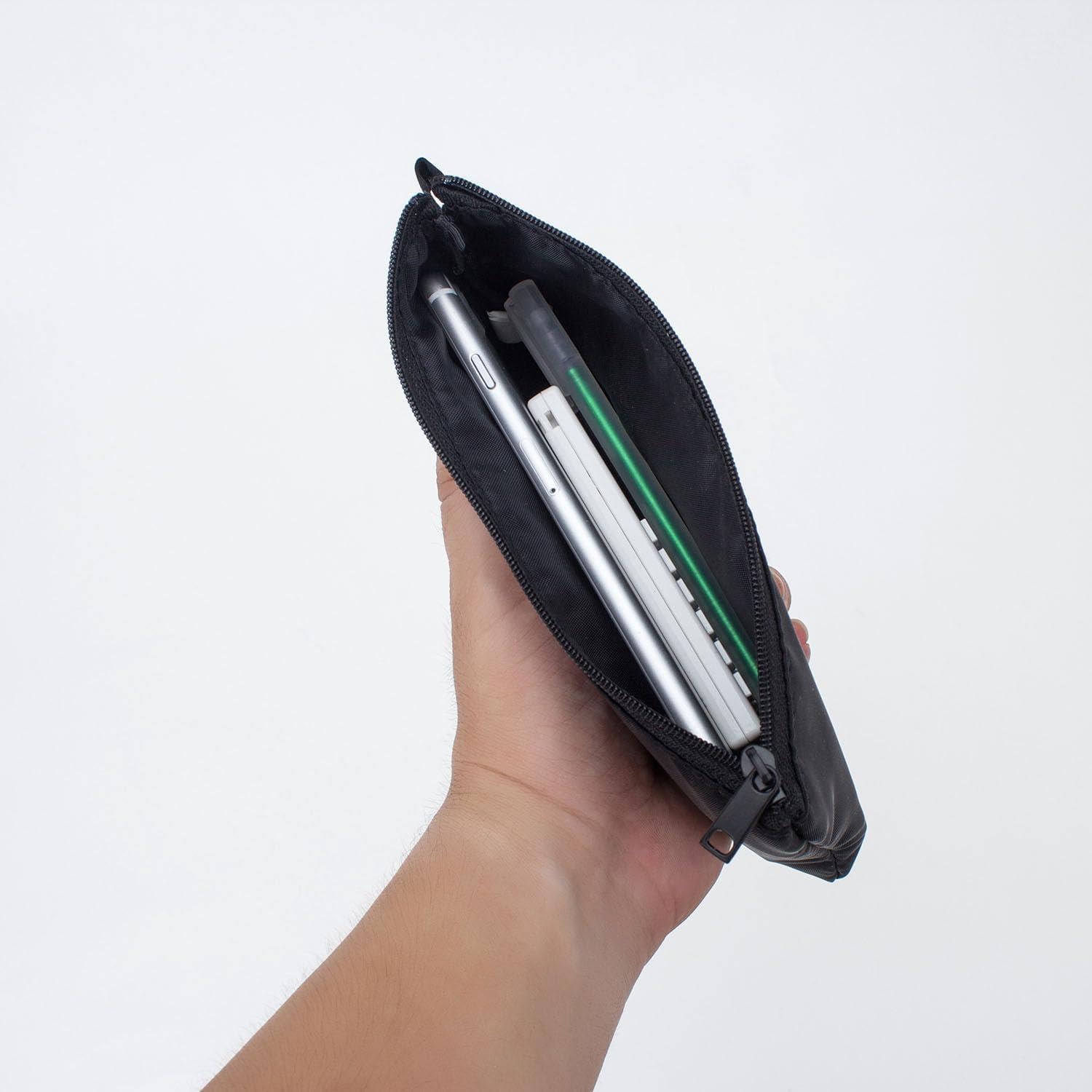 Cartera YONBEN de Nylon Impermeable para Dinero y Monedas - Negro