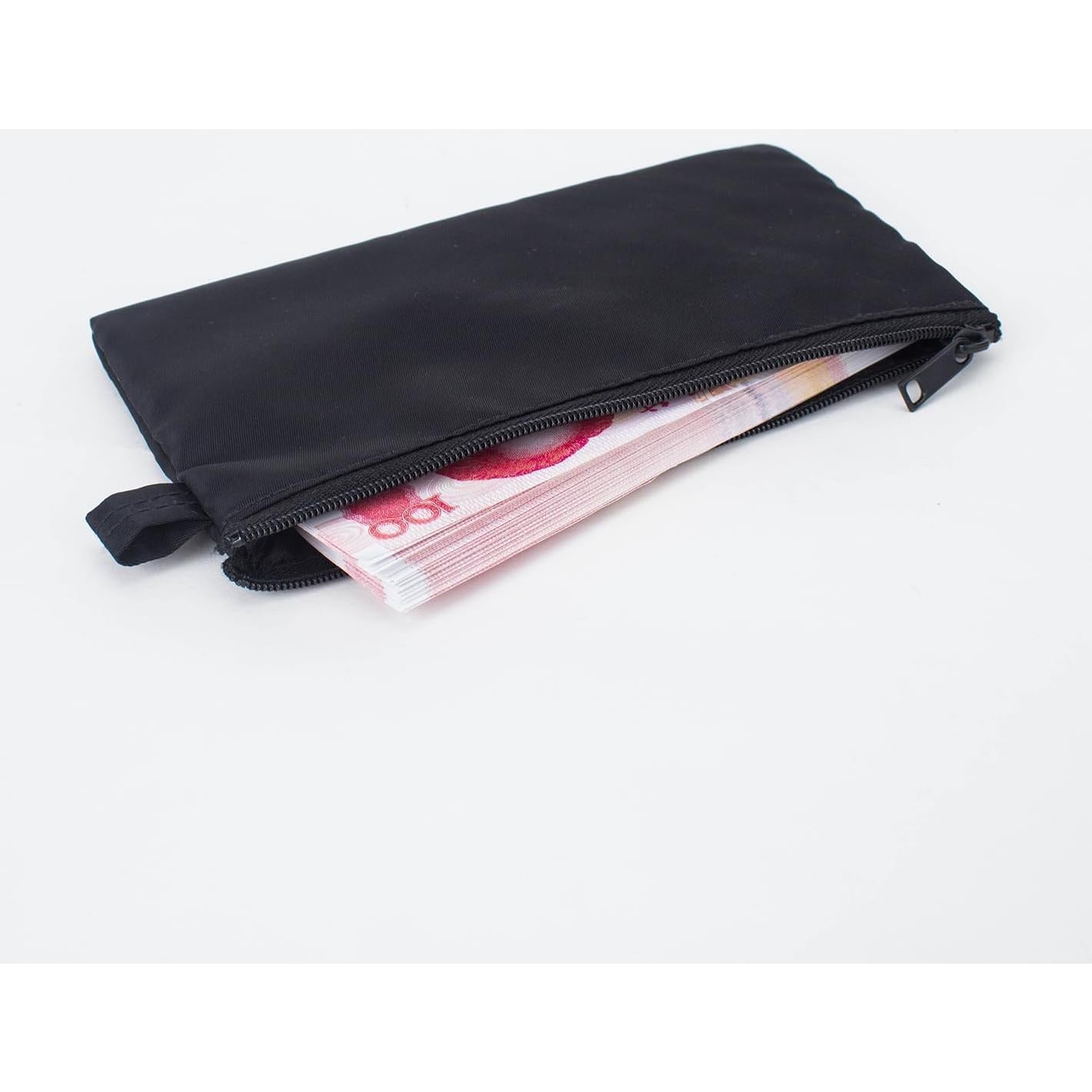 Cartera YONBEN de Nylon Impermeable para Dinero y Monedas - Negro